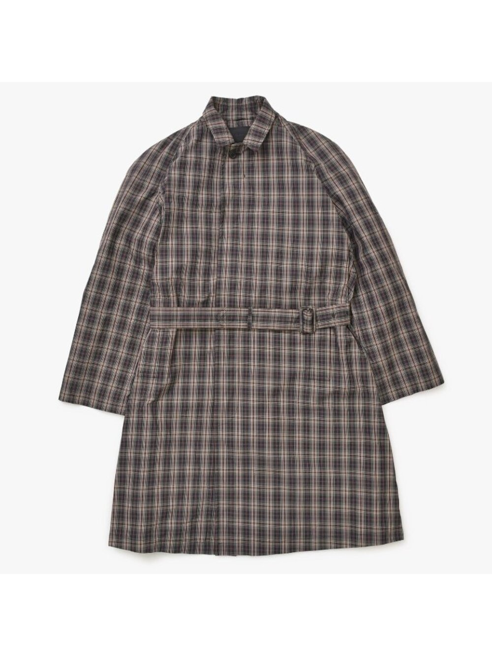 Prada Plaid Trench Shirt Coat Black Red Gray Triangle Logo